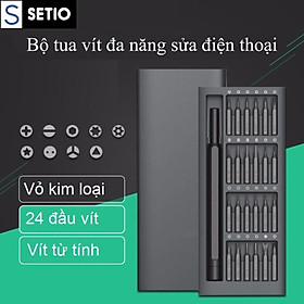 Mua Bộ tua vít đa năng sửa điện thoại 25 món vít từ tính Tua vít mở điện thoại Có nam châm tua vít sửa điện thoại