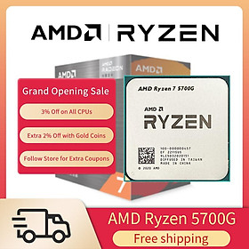 Hình ảnh Mới AMD Ryzen 7 5700G R7 5700G Bộ Vi Xử Lý CPU 3.8GHz 8 Nhân 16 Luồng Ổ Cắm 65W AM4 Không Quạt