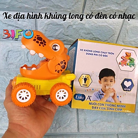 Đồ chơi xe khủng long xe địa hình CÓ ĐÈN chạy trớn