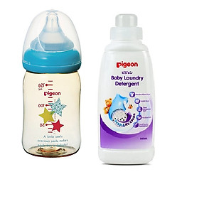 combo Bình sữa Pigeon cổ rộng Nội địa nhật 160ML
