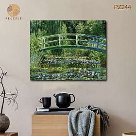 PLUZZLE Bộ xếp hình gỗ thông minh puzzle đồ chơi ghép hình 500 miếng - PZ244 - Water Lilies and Japanese Bridge