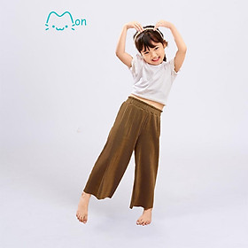 Quần suông cho bé gái chất thun gân cao cấp , rất sang  MonBabies QXG22W07