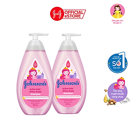 Combo 2 Dầu Gội Johnson s Active Kids Shiny Drops Shampoo Cho Bé Gái