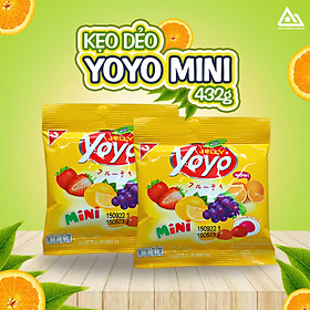 Kẹo dẻo trái cây Yoyo  432g( 24 gói- 2 dây) vị Nho/Dâu/Cam/Chanh, kẹo dẻo ăn vặt tuổi thơ Thái Lan An Gia Sweets Snacks