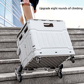 Mua Xe đẩy hàng leo cầu thang 50L Portable Grocery Box Cart Lightweight Shopping Trolley