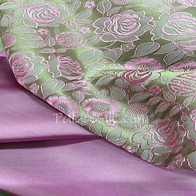 Vải lụa tơ tằm may áo dài HỒNG THỌ, dệt thủ công, 100% sợi tự nhiên