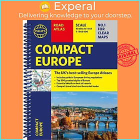 Sách - Philip's Compact Atlas Europe : A5 Spiral binding by Philip's Maps (UK edition, paperback)