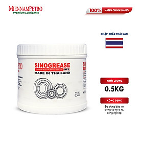 Mỡ Bôi Trơn MiennamPetro Sinogrease Lithium Multipurpose Grease MP3 0.5Kg Đa Dụng Bảo Vệ Động Cơ Xe Ô Tô, Công Nghiệp