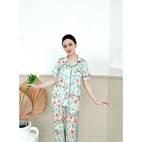 Đồ Bộ Pyjama, Đồ mặc nhà nữ Lụa Pháp cao cấp, mềm mịn, thoáng mát - HW1003 - RELAX