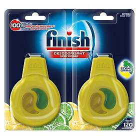 Combo 2 miếng khử mùi, diệt khuẩn máy rửa chén Finish Dishwasher Freshener Lemon