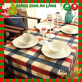 Mua Khăn trải bàn Canvas Caro Mỹ viền ren (đủ kích thước) - N10
