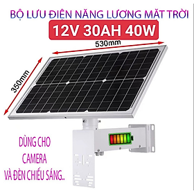 Mua Tấm Pin Năng Lượng Mặt Trời 12V30AH 40W cho camera năng lượng mặt trời sim 4g bộ pin năng lượng cho camera 2025 - Hàng Chính Hãng