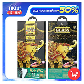[Chống vân tay] Kính cường lực voi dành cho ip Elephant 9D WP 032 bảo vệ cạnh viền hộp sắt chính hãng WEKOME - Hàng chính hãng