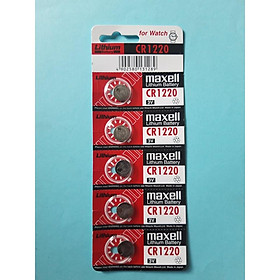 Pin CR1220 Maxell Lithium 3V Chính Hãng Vỉ 5 Viên