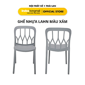 Mua Ghế Nhựa LAHN Màu Xám Có Thể Xếp Chồng Kích Thước 40x38x84 cm | Index Living Mall | Nội Thất Nhập Khẩu Thái Lan