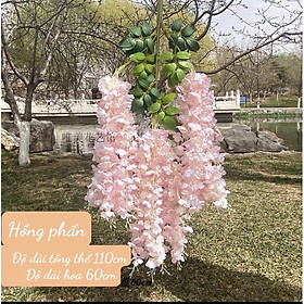 Mua Hoa lụa cao cấp  Cành hoa tử đằng lụa cao cấp trang trí cửa hàng  nhà ở phòng khách  chụp hình sản phẩm