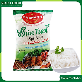 Bún Tươi Ba Khánh (túi 500gr) - An Toàn Vệ Sinh Thực Phẩm