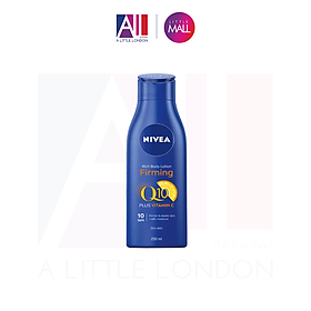 Dưỡng thể trắng da chống lão hoá, da khô Nivea Rich Body Lotion Firming Q10 + Vitamin C - Mẫu mới