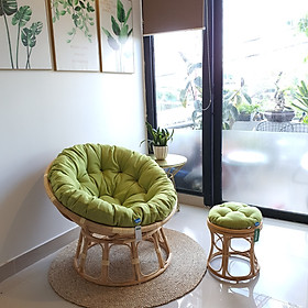 Mua Ghế papasan  nệm vải bố cao cấp (màu cốm)