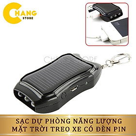 Mua Sạc Dự Phòng Năng Lượng Mặt Trời Móc Treo Khóa Kiêm Đèn Pin Siêu Sáng Tiện Dụng