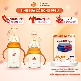 Bình sữa Cổ Rộng PPSU Wesser 180ml 260ml