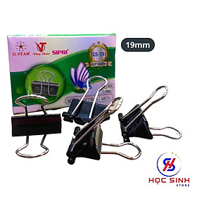Hộp 12 Cái Kẹp Bướm 19mm Đen Gstar Size nhỏ Chất lượng cao, dùng để kẹp tài liệu, kẹp giấy