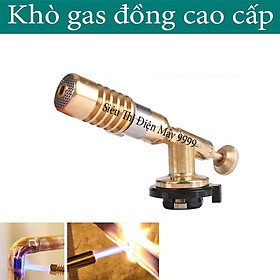 Mua Đèn khò gas mini bằng đồng 100% nguyên khối    có vòng điều chỉnh oxy  nhiệt độ đầu khò 1500 độ C