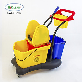  Xe vắt nước lau nhà HiClean HC086 - 3 xô, tổng dung tích 81L