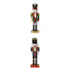2 Pieces Nutcracker Ornament Christmas Figures for Collectible Gifts