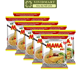 MAMA - Mì Mama gói nhỏ hương vị Gà, Mì ăn liền Mama, Mì Thái Lan hương vị Gà (55g/gói)