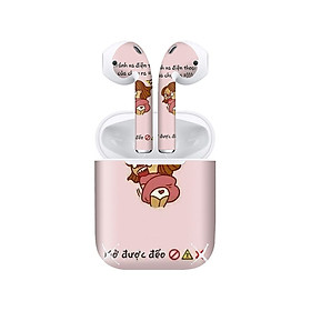 Mua Miếng dán skin chống bẩn cho tai nghe AirPods in hình Tránh xa điện thoại ra - fun034 (bản không dây 1 và 2)