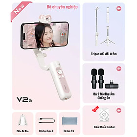 Mua Tay cầm chống rung điện thoại V2S tích hợp camera AI độc lập  gimbal 3 trục quay video  livestream  điều khiển cử chỉ thông minh  hàng chính hãng