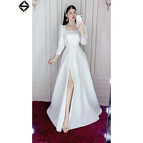 Đầm maxi dự tiệc mặc cưới xẻ đùi tay dài TRIPBLE T DRESS-Size S/M/L- MS284V