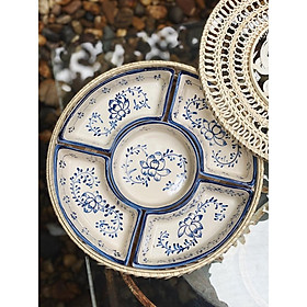 Mua Khay Đựng Gốm Sứ  KHAY ĐỰNG BÁNH KẸO - MỨT decor siêu tiện lợi - Gốm Sứ Huấn Hải