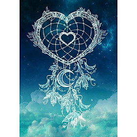 Bimkole 5D Diamond Painting Love Dream Catcher Full Drill by Number Kits DIY Rhinestone Pasted 12x16inch
