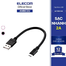 Mua Dây cáp microUSB (A-microB)  2A  sạc nhanh ELECOM MPA-AMBC2U- Hàng chính hãng