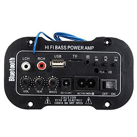 2x5 Inch 220V Bluetooth Amplifier Bass Power AMP Handsfree USB TF AUX