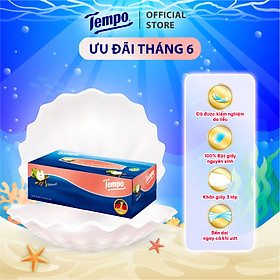Khăn giấy hộp rút cao cấp Tempo - 3 lớp bền dai, không kích ứng da - Thương hiệu Đức, Riêng Hương Gỗ Táo