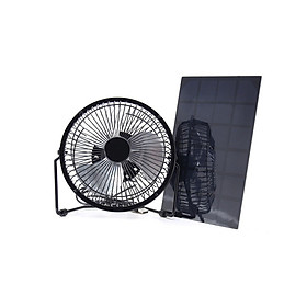 5W 6V 6Inch Solar Panel Fan Air Cooling Desktop Fan Portable Mini USB Fan Quiet