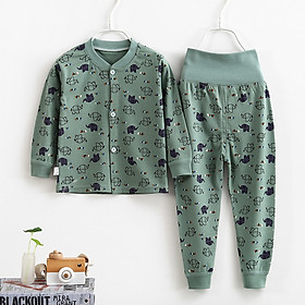 Phim Hoạt Hình Mới Mùa Xuân Và Mùa Thu Ấm Bụng Bảo Vệ Áo Nịt Chuối Cổ Áo Trẻ Em Cotton Eo Cao Bộ Đồ Lót 0-3 Tuổi
