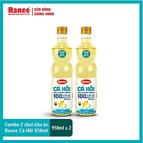 Combo 2 chai dầu ăn dinh dưỡng Ranee Cá Hồi 950ml 950ml chai x 2 chai