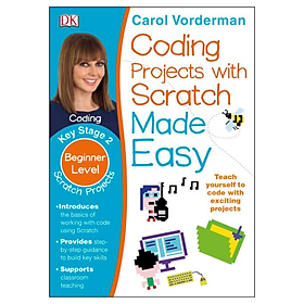 Sách Coding Projects with Scratch Made Easy, Ages 8-12 : Beginner Level Scratch Computer Coding Exercises