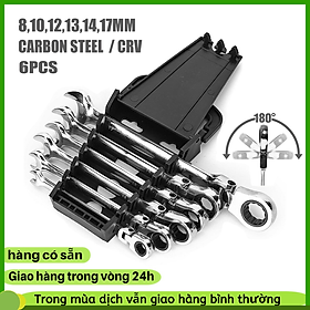 Mua Bộ cờ lê vòng miệng tự xoay 6 chi tiết  8-17mm Bộ cờ lê Ratchet