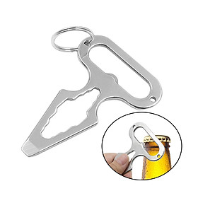 Mini Wrench Keychain Bottle Opener Screwdriver Outdoor Multifunctional Tools