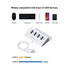 USB OTG HUB đầu đọc thẻ 4 trong 1 Hub USB3.0 Multi Spliter cho máy tính xách tay PC