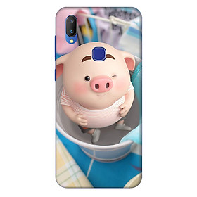 Ốp lưng nhựa cứng nhám dành cho Vivo V11i in hình Heo trong xô