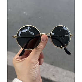Kính râm Mắt tròn nhỏ mắt thủy tinh cao cấp + Tặng phụ kiện kèm theo