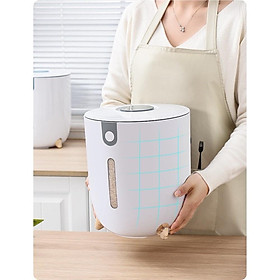 Mua Thùng Đựng Gạo 12Kg Hình Tròn Một Chạm Đa Năng Chống Thấm Nước Tiện Lợi
