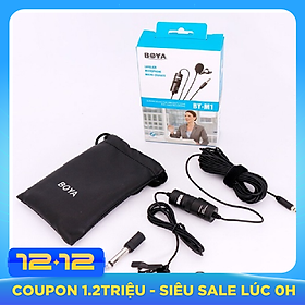 MIC THU ÂM CÀI ÁO CHO ĐIỆN THOẠI, MÁY ẢNH DSLR, MÁY QUAY BOYA BY-M1 hàng chính hãng