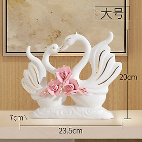 Mua Tượng cặp thiên nga 3 bông hoa